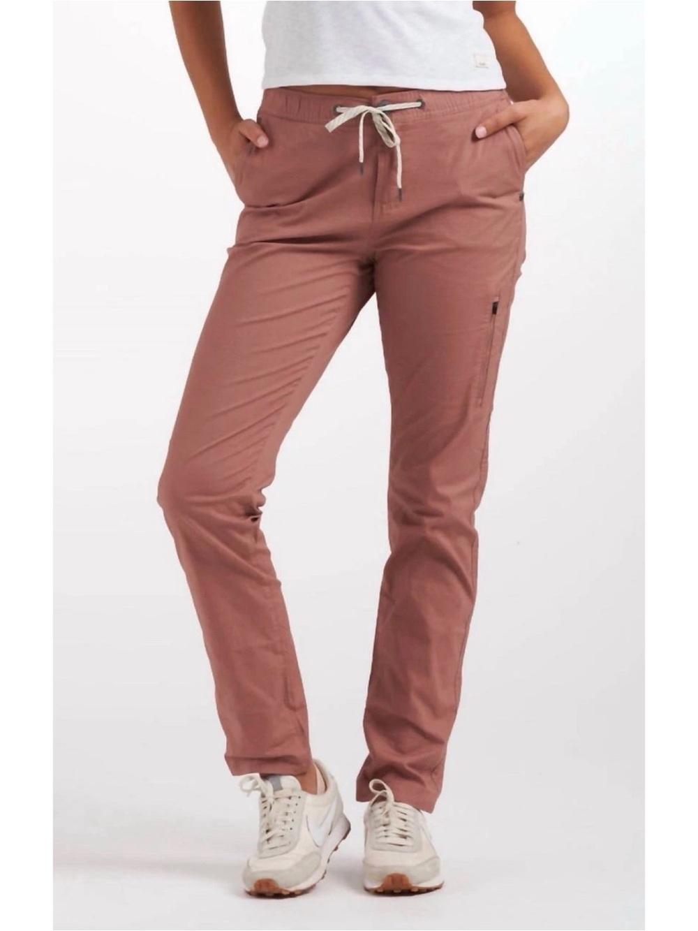 Vuori Ripstop Pants Size XS Light Terracotta Slim Fit Zip Drawstring Pockets